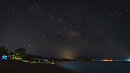 night at the beach under the stars