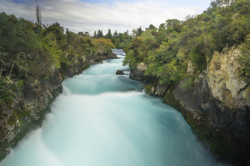 Naklejka na ściany i meble Huka Falls am Waikato River Neuseeland / Huka Falls at Waikato River New Zealand 