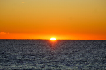 sunset in the sea