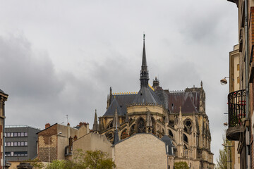 Reims, France, Notre-Dame de Reims Cathedral view