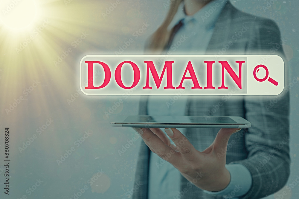 Poster text sign showing domain. business photo text identification string that defines a realm of administ