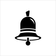 Naklejka premium Christmas bell notification icon isolated on white. Vector stock illustration. EPS 10
