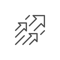 Goal sign line outline icon