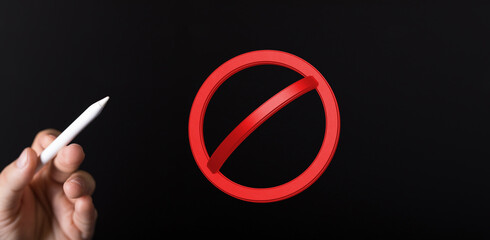 warning stop sign attention symbol