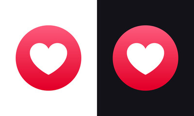 Social Media Post React Emoji Love Icon Vector Illustrations