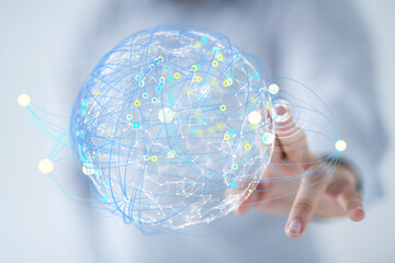 Digital Network and data concept.