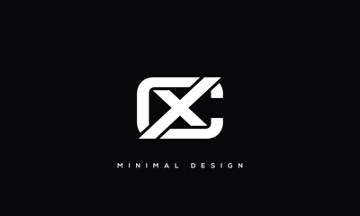 alphabet letters monogram icon logo CX or XC