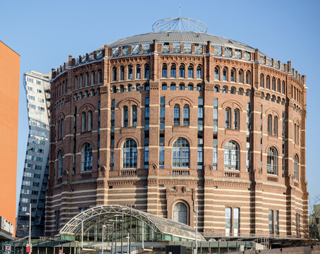 Vienna, Austria: old gas storage space transformed into living space at Erdberg area in Vienna 