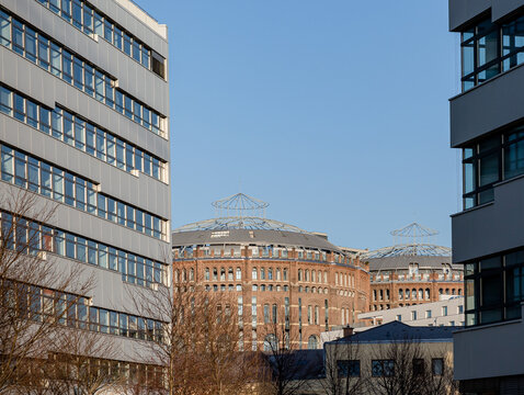 Vienna, Austria: old gas storage space transformed into living space at Erdberg area in Vienna 