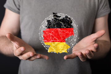 Map - Germany - 3D-Illustration digital concept