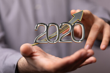 the 2020 business year up goals and success illustration