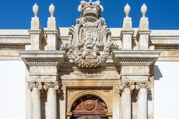 the university of coimbra.
details of  the courtyard of the old university in Coimbra city.