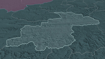 Ghor, Afghanistan - outlined. Administrative