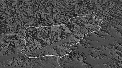 Kunar, Afghanistan - outlined. Bilevel