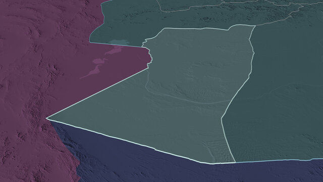 Nimruz, Afghanistan - outlined. Administrative