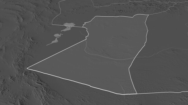 Nimruz, Afghanistan - outlined. Bilevel