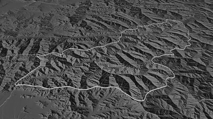 Panjshir, Afghanistan - outlined. Bilevel © Yarr65
