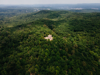 Mountain Castle landscape with trees