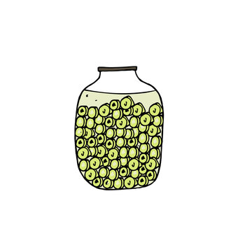jar filled green peas clip art preview
