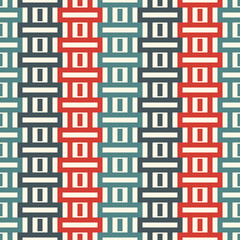 Geometric seamless pattern. Minimal background. Modular grid print. Contemporary simple geo wallpape