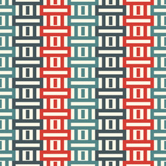 Geometric seamless pattern. Minimal background. Modular grid print. Contemporary simple geo wallpape