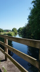 the shipping channel Canal du Rhone au Rhin in the Alsace region in France in the month of June