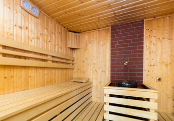 Interior of sauna