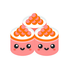 cute sushi food mascot characters