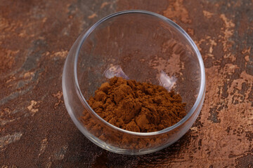 Cocoa powder in the bowl