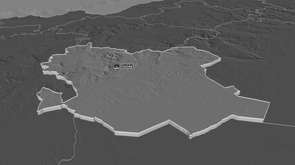Saïda, Algeria - extruded with capital. Bilevel