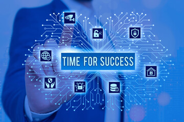 Text sign showing Time For Success. Business photo showcasing business financial marketing banking advertising web