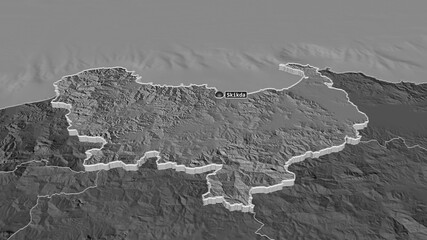 Fototapeta premium Skikda, Algeria - extruded with capital. Bilevel