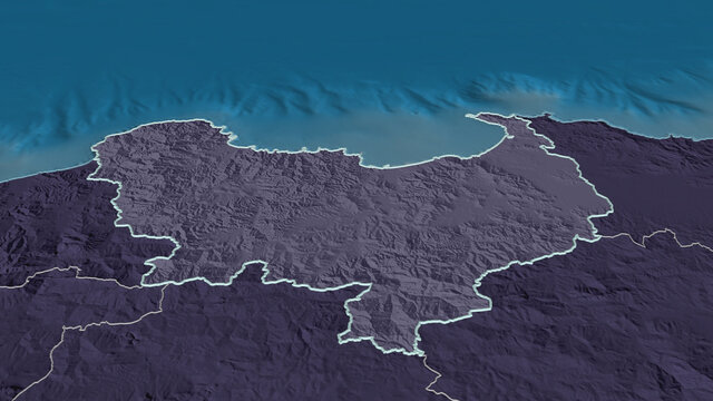 Skikda, Algeria - outlined. Administrative