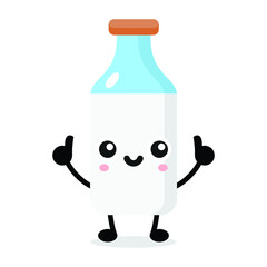 simple bottle cute mascot character