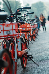 Fototapeta na wymiar Bicicletas urbanas