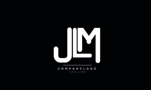 Alphabet letters Initials Monogram logo JLM and JL and LM