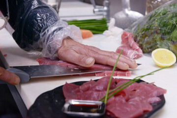 geste cuisinier poisson