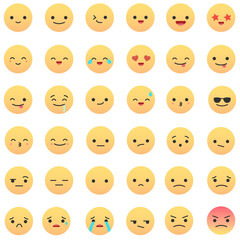 Cute emoji - emoticon icon. Vector illustration.