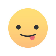 Cute emoji - emoticon icon. Vector illustration.