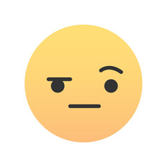 Cute emoji - emoticon icon. Vector illustration.