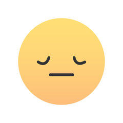 Cute emoji - emoticon icon. Vector illustration.