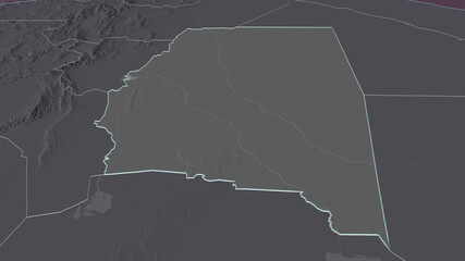 Santiago del Estero, Argentina - outlined. Administrative