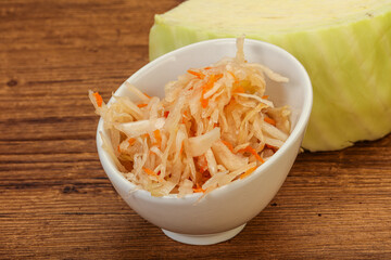 Pickled cabbage - sauerkraut in the bowl
