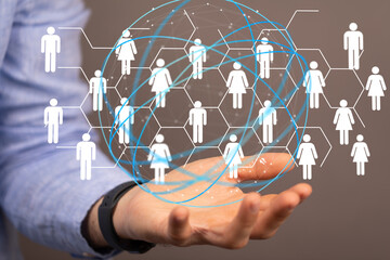 Digital Network and data concept.