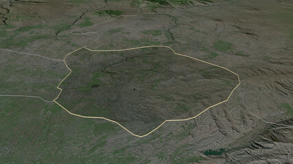 Fototapeta na wymiar Erevan, Armenia - outlined. Satellite