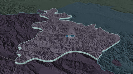 Tavush, Armenia - extruded with capital. Administrative