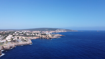 Naklejka na ściany i meble Aerial view of the Malgrats Islands