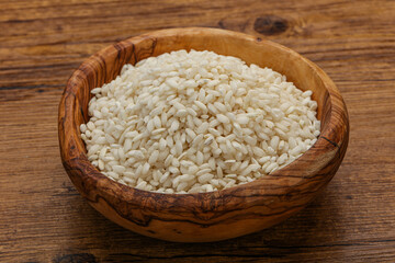 Raw arborio rice for Risotto