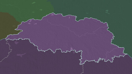 Vitsyebsk, Belarus - outlined. Administrative