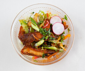 Photo of meat and salad 